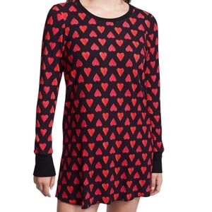 Victoria Secret Black & Red Hearts Sleep Dress